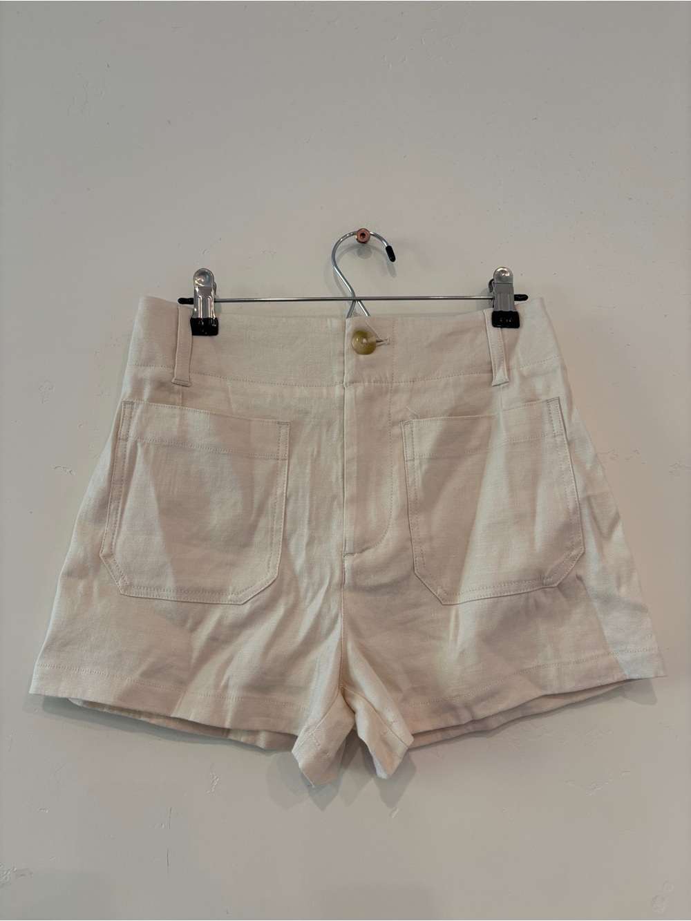 New MAEVE BY ANTHROPOLOGIE The Colette Denim Shorts Women's Size 25 Ivory
